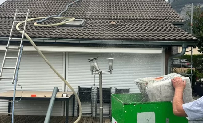 Isolation des combles perdus par l'extérieur, Chambéry SIP