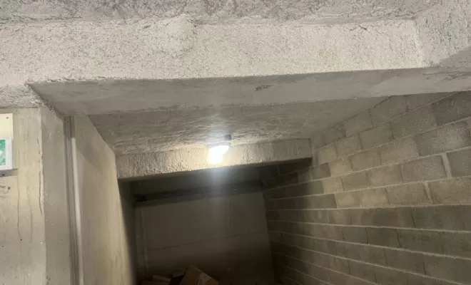 Flocage en plancher bas sous parking à Aix les Bains