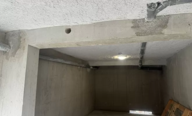 Flocage en plancher bas sous parking à Aix les Bains