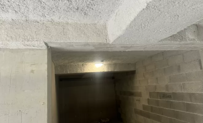 Flocage en plancher bas sous parking à Aix les Bains