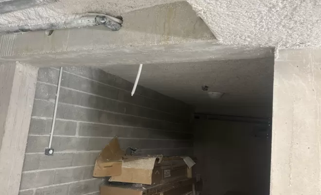 Flocage en plancher bas sous parking à Aix les Bains