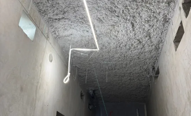 Projection de laine de roche - flocage par SIP proche de Chambéry