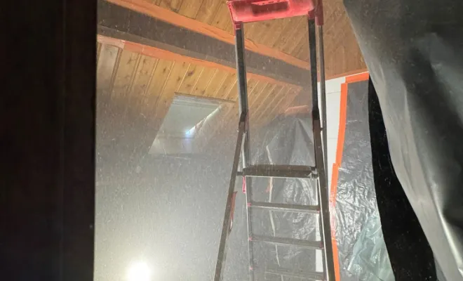 Sablage poutre intérieur dans une maison proche Grenoble par SIP