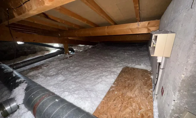 Isolation de combles perdus en laine de verre soufflée par SIP Société d'Isolation Projetée à Annecy